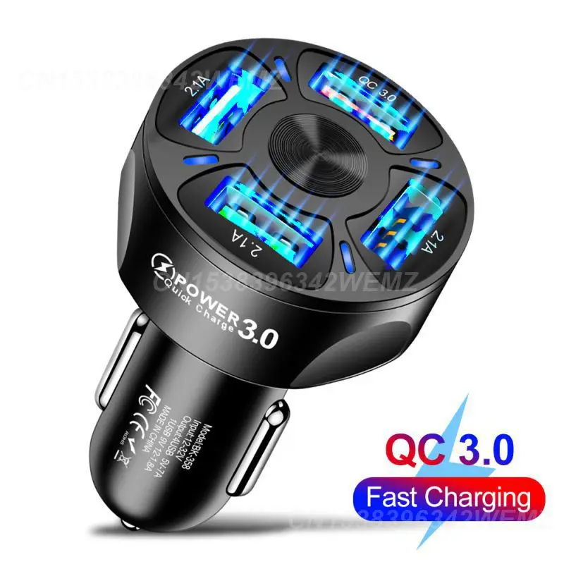 Car Charger Portable Quick Charge For 12 Max Car Phone Charger Car Accessories Car Cigarette Lighter 3a Qc3.0