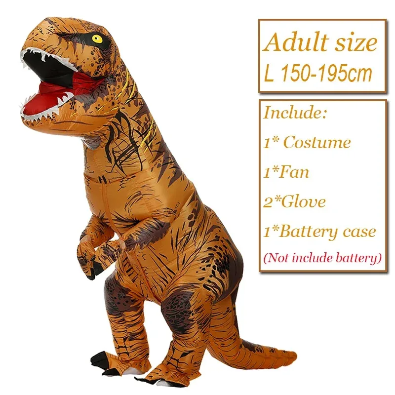 CyCosplay Raptor T-REX Kostum Dinosaurus Karnaval Dino Kostum Tiup Pesta Halloween Setelan Pertunjukan Kartun Lucu Cl DZ12