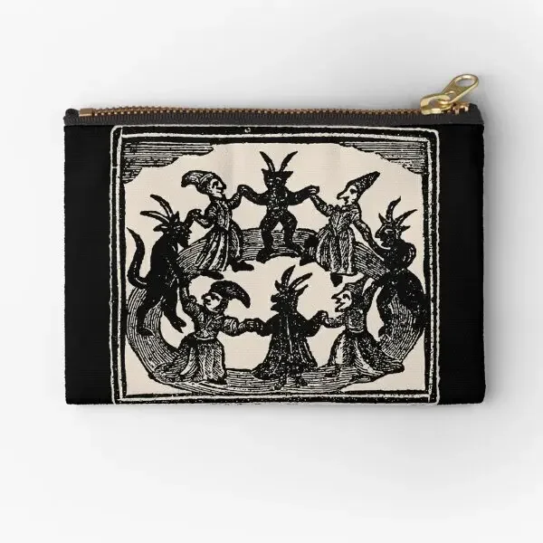 Witches Circle Dance  Zipper Pouches Packaging Small Pure Cosmetic Bag Pocket Key Women Socks Money Men Wallet Underwear Storage