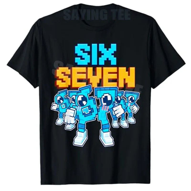 67 Six Seven Funny Italian Brainrot Boys Fashion Gaming Meme T-Shirt Y2k Gamer Gen Alpha Slang Saying Tee Novelty Tops Ccol Gift