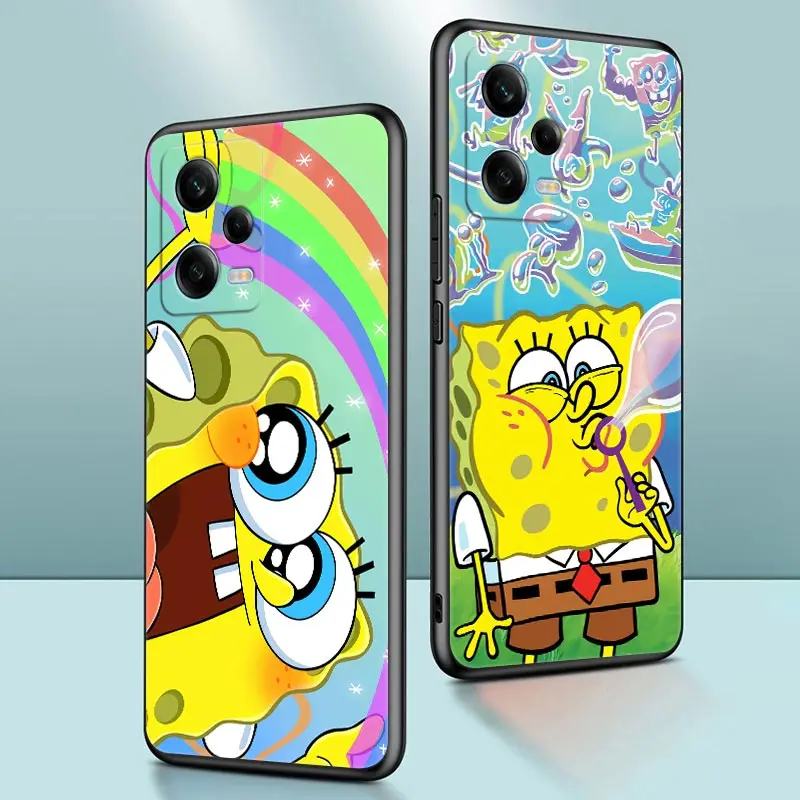 S-SpongeBobs-Boys-SquarePants Soft Case For Xiaomi Redmi Note 12 Pro Plus 12S 11 10 Pro 11S 10S 9 8 Pro 9S 7 8T Phone Case Cover