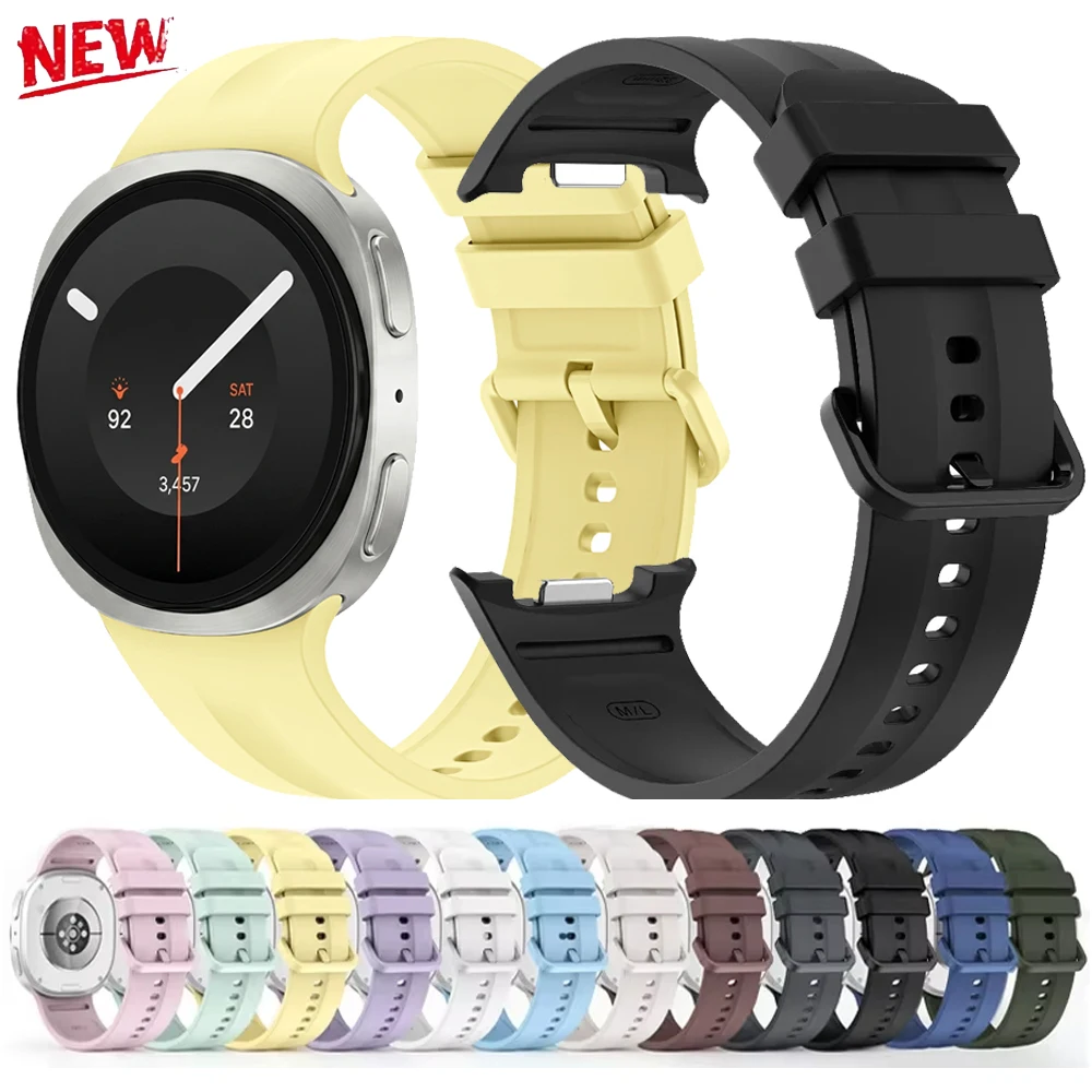 Silicone Strap for Samsung Galaxy Watch 9-8 40/44mm Official 1:1 Breathable Adjustable Belt for Galaxy Watch 8 Classic 46mm Band