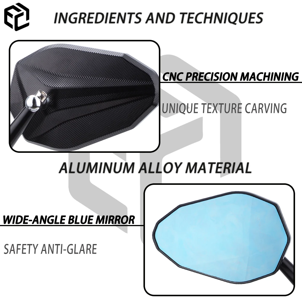 Motorcycle Bar End Mirror CNC Aluminum alloy For GSX-S1000 / GT / 750S /8S /GSR-750 / GIXXER250 / KATANA-750