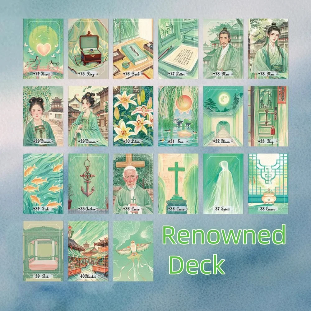 ذكريات جيانغنان بطاقات معروفة سطح السفينة 42 بولي كلوريد الفينيل مقاوم للماء مات لوحة الحفلات لعبة لينورماند علم النفس أوراكل العرافة هدية