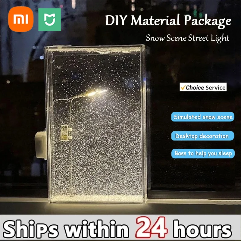 Xiaomi Mijia Sneeuwscène Straatlantaarn Vloeiende hennep Nachtlampje Simulatie Handgemaakte doe-het-zelf Materiaalpakket Kerst Creatief cadeau