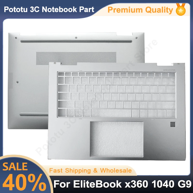 

Original New For EliteBook x360 1040 G9 2-in-1 Laptops Palmrest Upper Cover Top Case Bottom Case Silver N09305-001 N09281-001