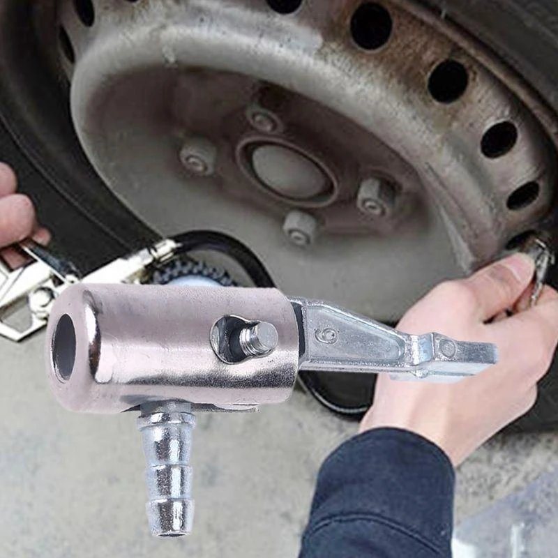 

Metal Air Chuck Mini Tire Inflator Hose End with Barb Connector for Hose Repair
