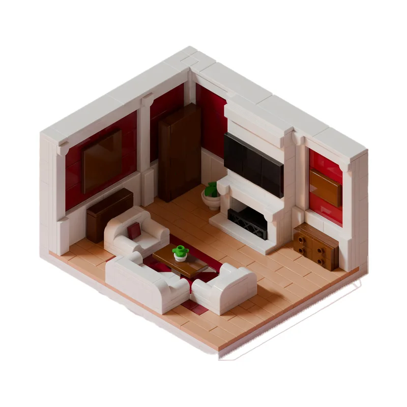 419 Uds. Serie de ladrillos de construcción MOC casa residencial modelo de bloques de construcción niños juguetes educativos de montaje DIY regalos de navidad