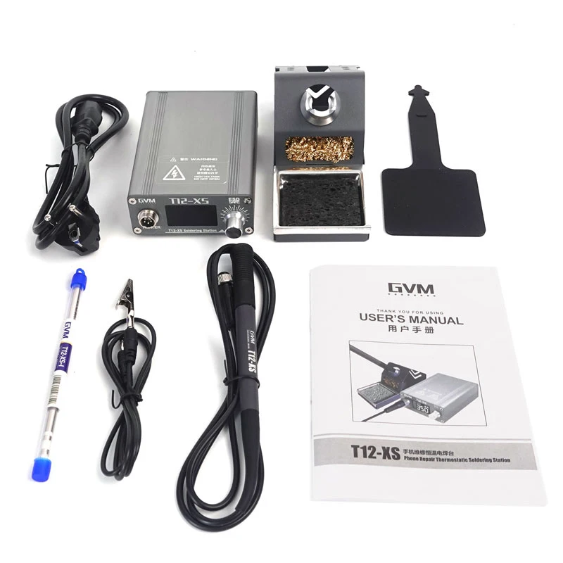 GVM T12-XS Soldering Station Phone BGA PCB Rework Soldering Tool Mobile Phone Repair Constant Temperature Welding Station