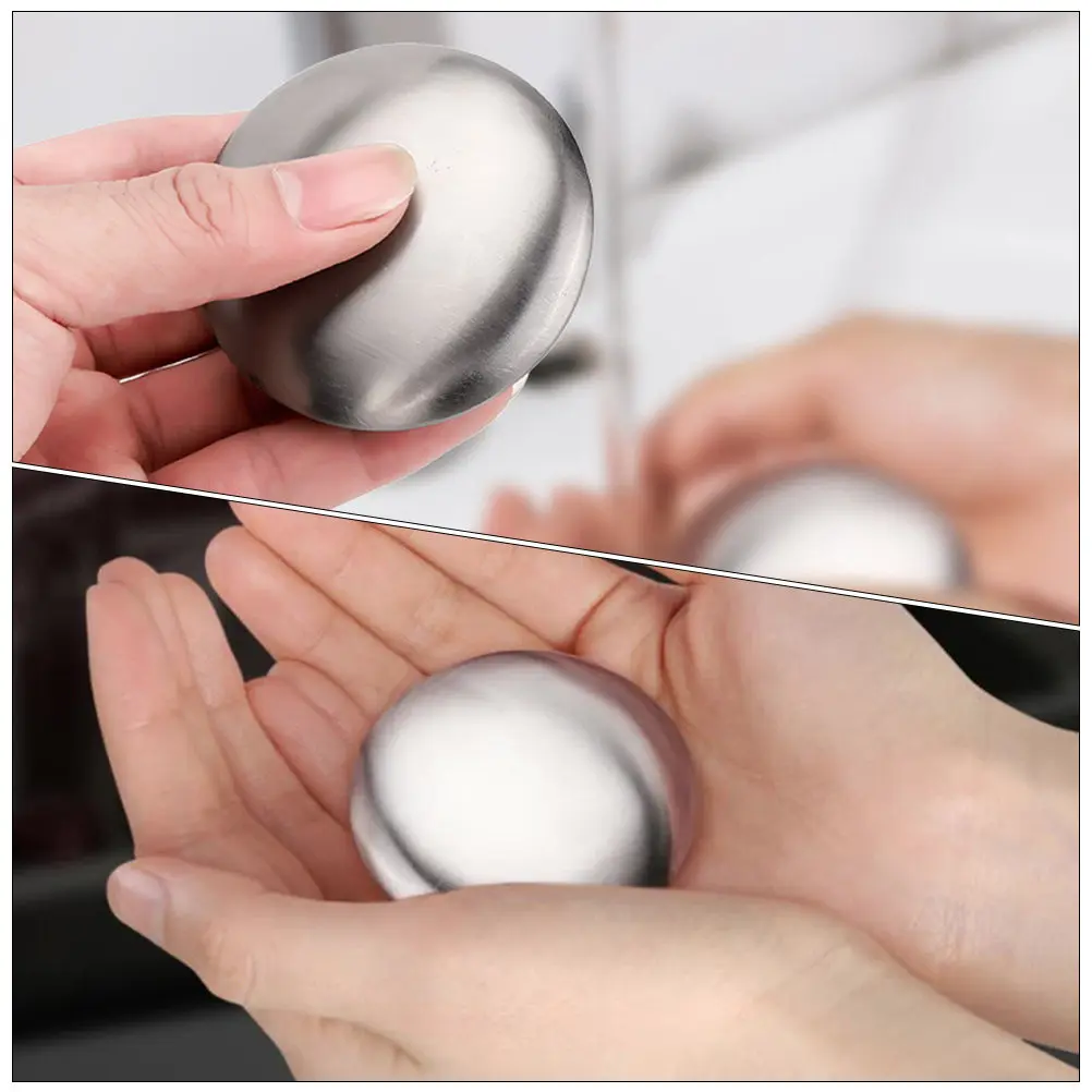 1Set Stainless Steel Odor Remover Kitchen Soap Metal Soap Bar Odor Absorbing Tool for Cooking Tool Smell Smell