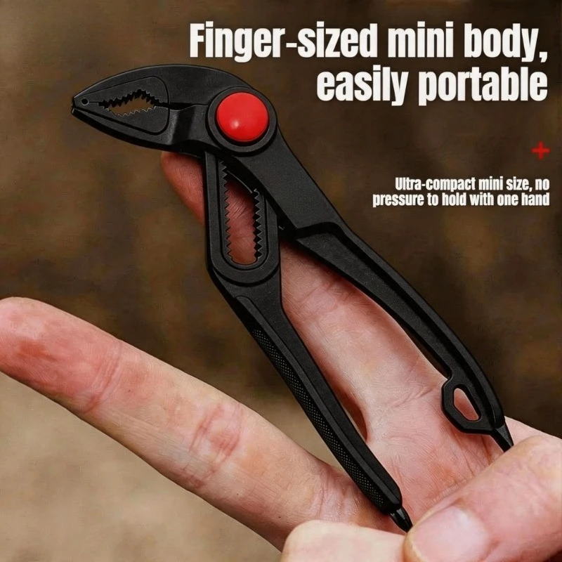4inch Mini Groove Joint Pliers Push Lock V Jaw Adjustable Multi Grip Hand Tool for Car Auto Repair Mechanic Workshop
