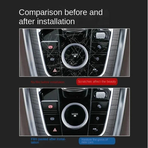Imagen 2 del producto Película protectora de TPU para Chery Omoda C5 2022, 2023, 2024, 2025, 2026, para consola central interior de coche, película reparadora transparente antiarañazos.