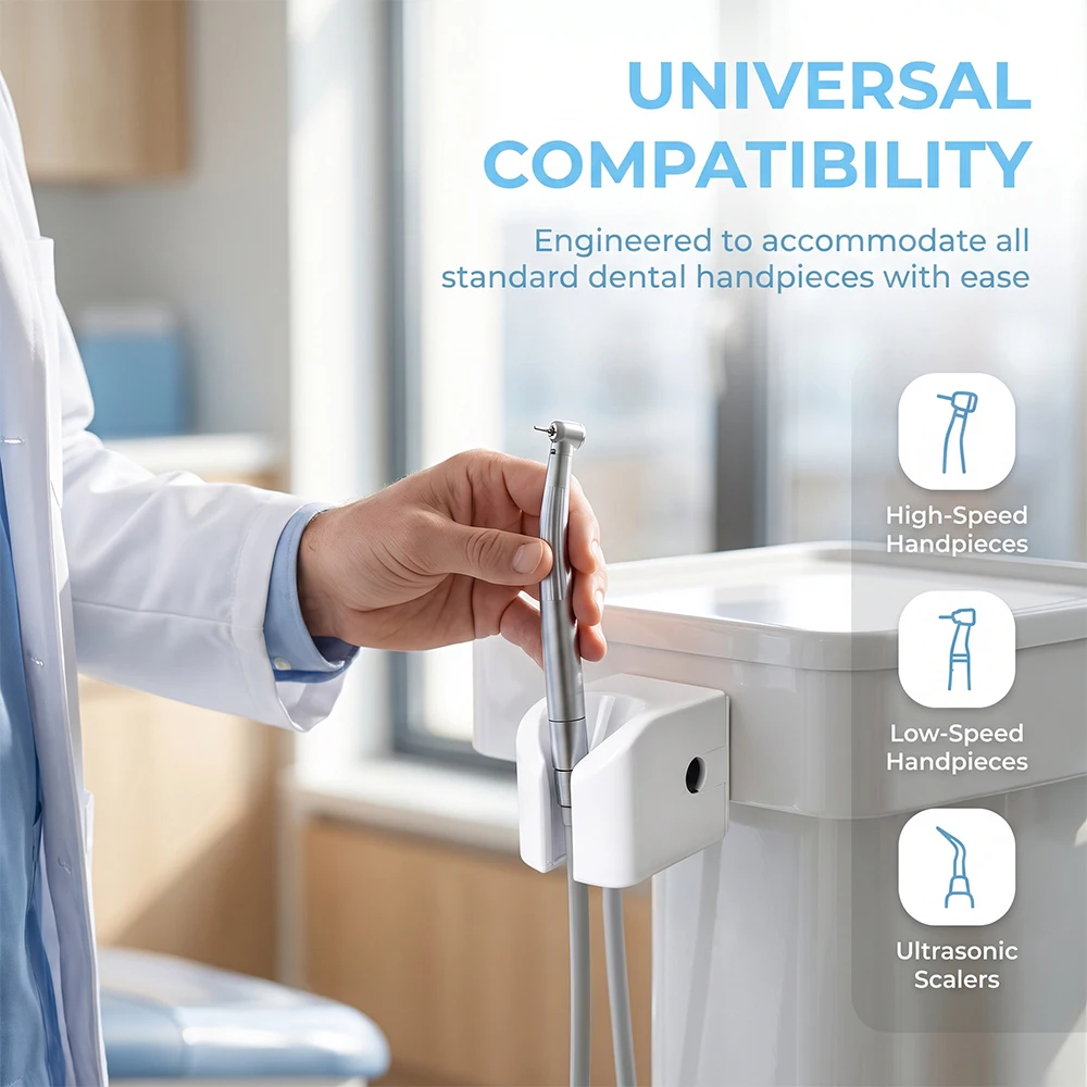 Dental Handpiece Holder Single Hanger for Dental Chair Unit Plastic Handpiece Bracket Spare Part for High Speed Handpiece