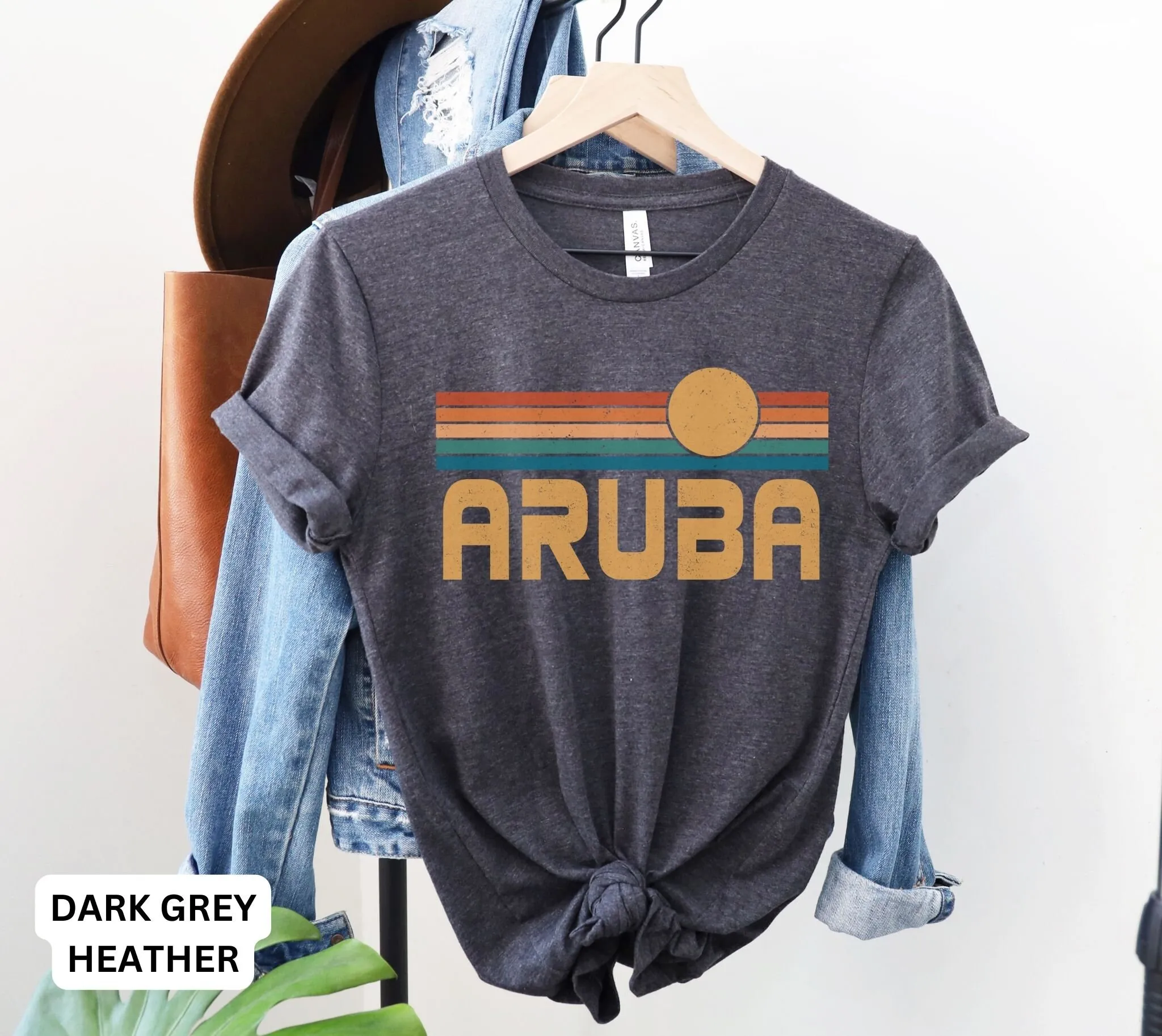 Aruba T Shirt One Happy Island Souvenir Honeymoon Caribbean Paradise Beach Vacation