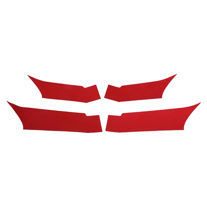 

For Tesla Model 3 Y 2018-2023 Inside Door Handle Sticker Inner Protector Cover Italy Suede Car Interior Red Replacement Parts