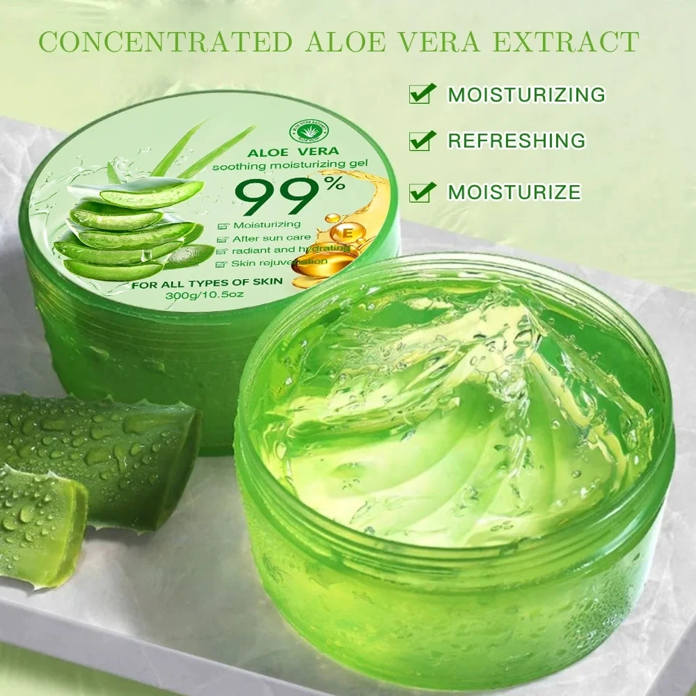 300g Moisturizing Aloe Vera Gel Cream Acne Treatment Face Cream Sun After Repair Sleeping Mask Face Care Skin Care