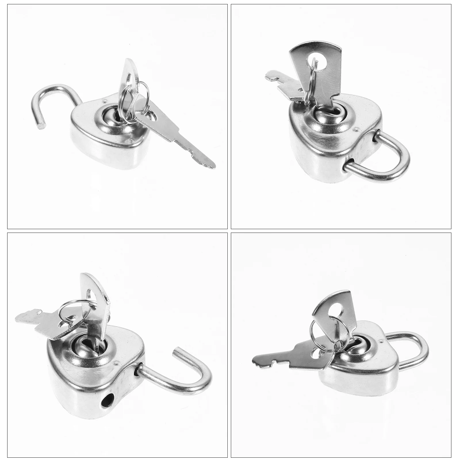 

12pcs Heart Shape Padlock Mini Security Locks Corrosion Resistant Travel Luggage Cabinet Drawer Locks For School Bags Suitcases