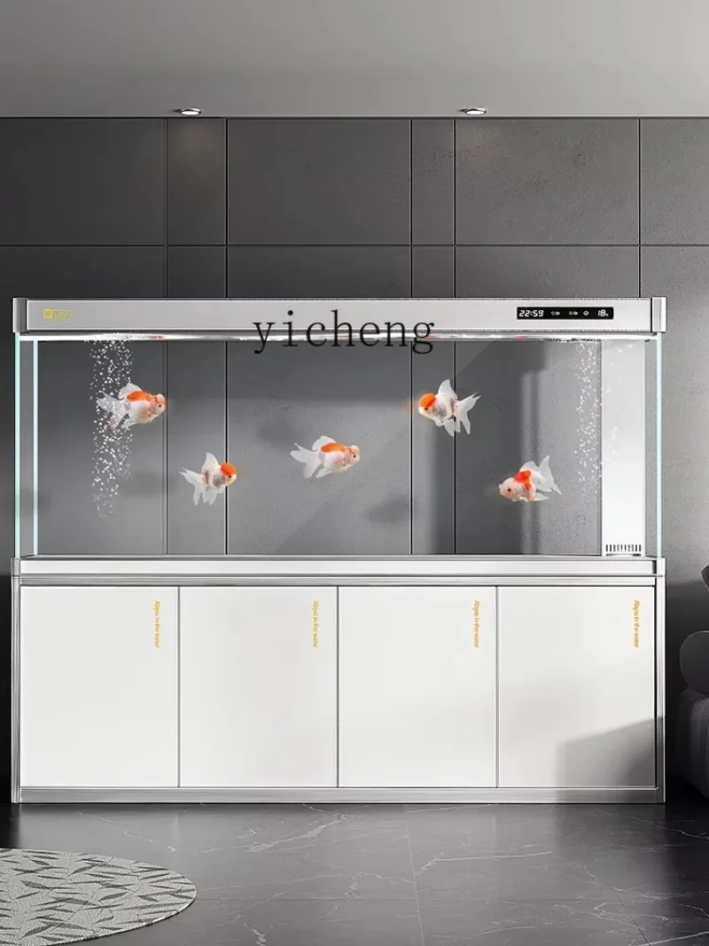Z-7    living room 2024 new large arowana tank 2 meters ultra-white glass aquarium bottom filter screen