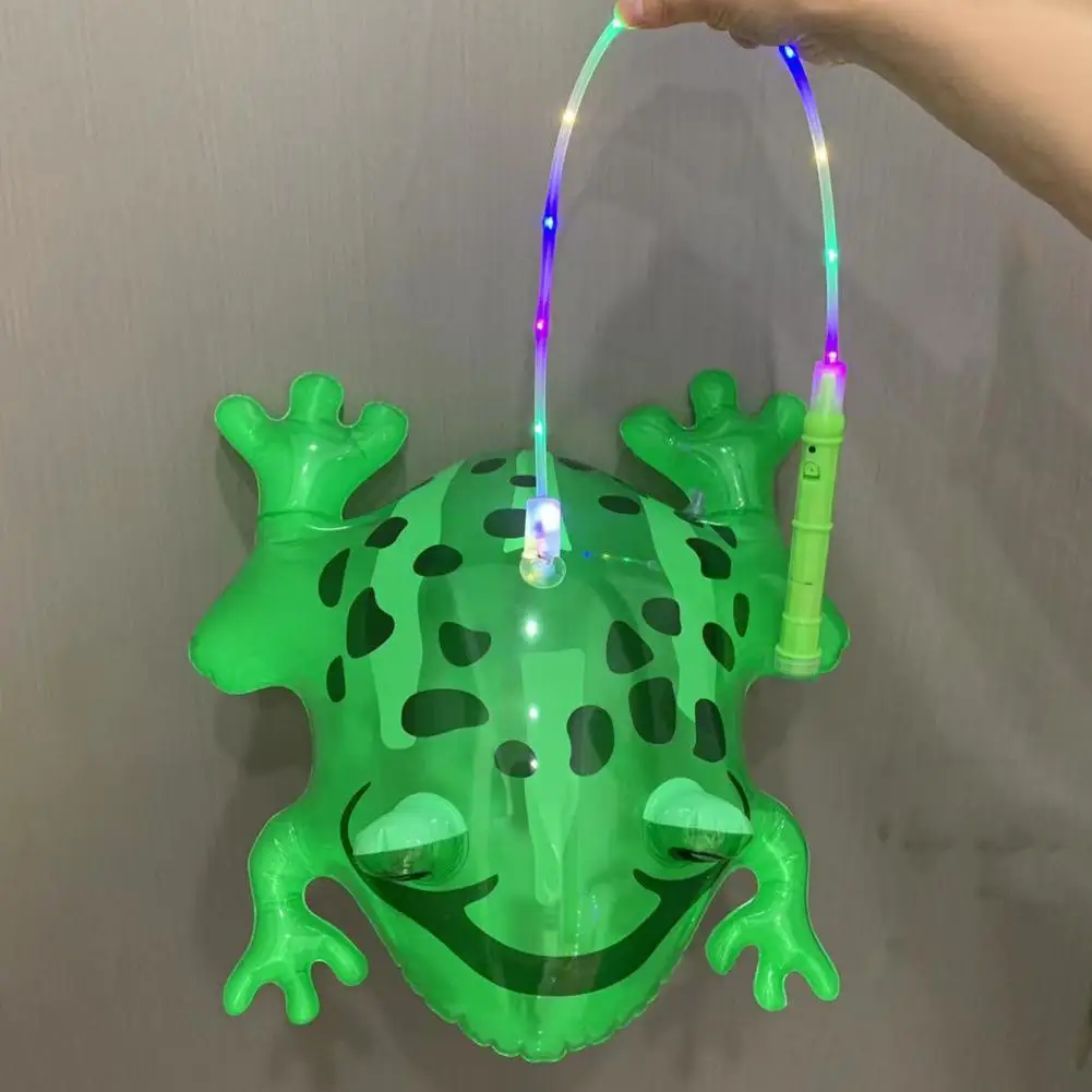 Wholesale & Dropshipping ！Cute Hilarious Frog Balloon Airtight Colorful Flashing Inflatable Toy Fun Lovely Frog Balloon