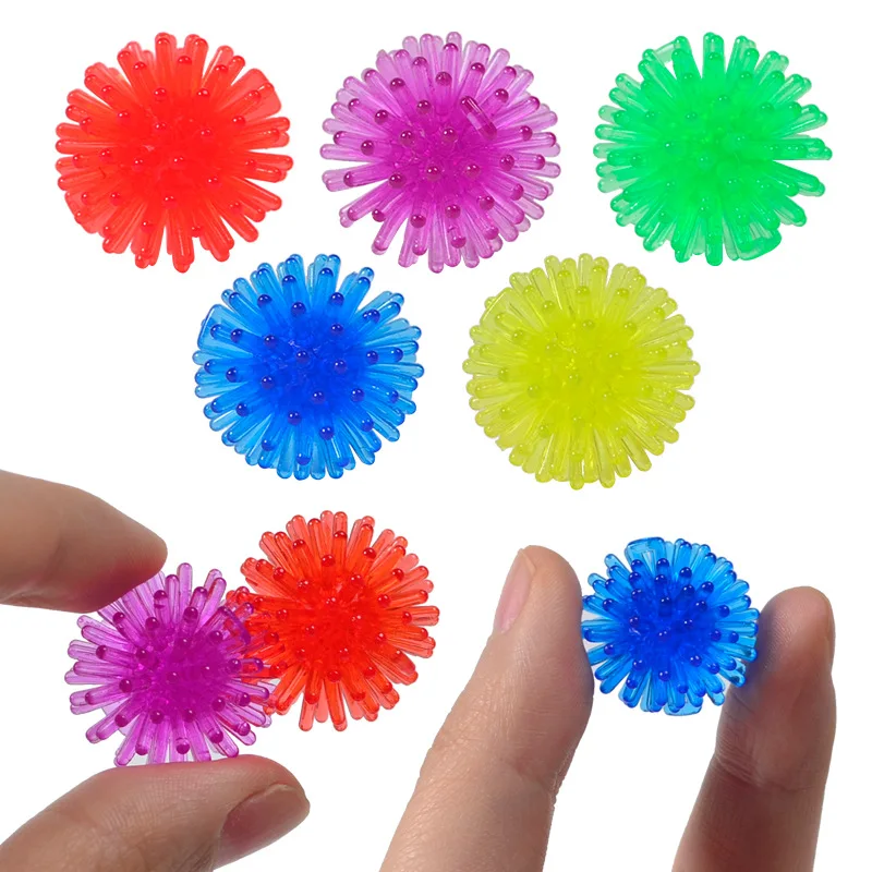 12 Pcs Novelty Funny TPR Hedgehog Ball Mini Massage Ball Stress Relief Gadgets Soft Sensory Anxiety Relief Sports Grip Ball