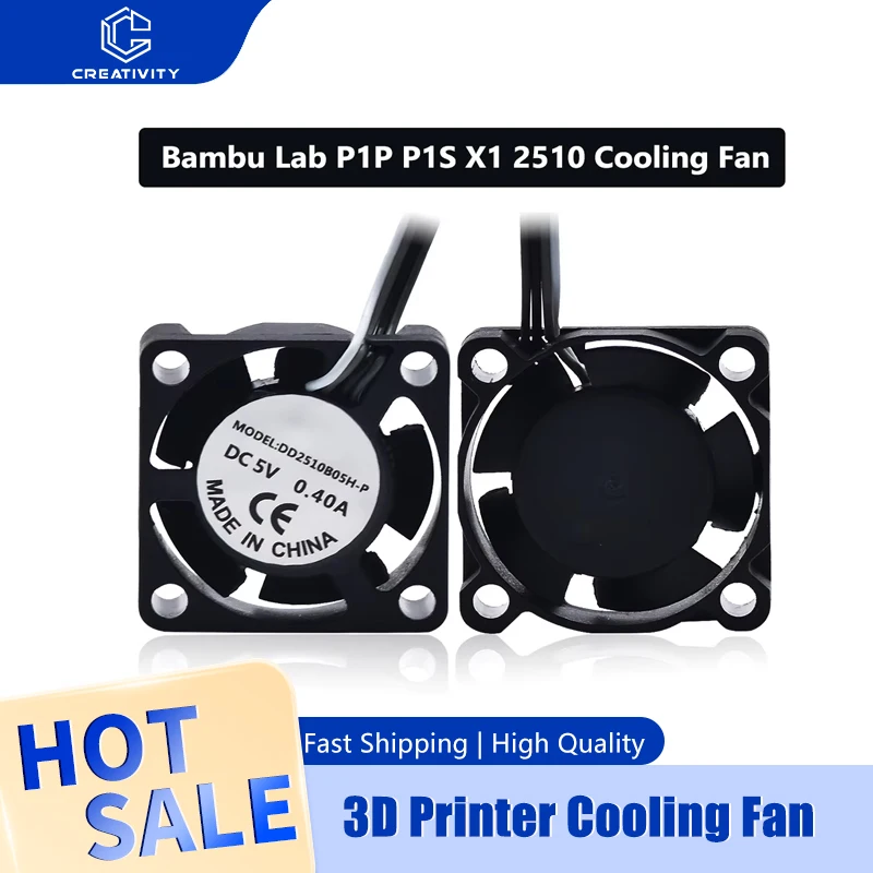 New Arrival P1 LabX1 Mini Fan 5V 15500 rpm/min Hot End Cooling Fan For Bbambulab P1P P1S X1 3D Printer hotend Ceramic Heater