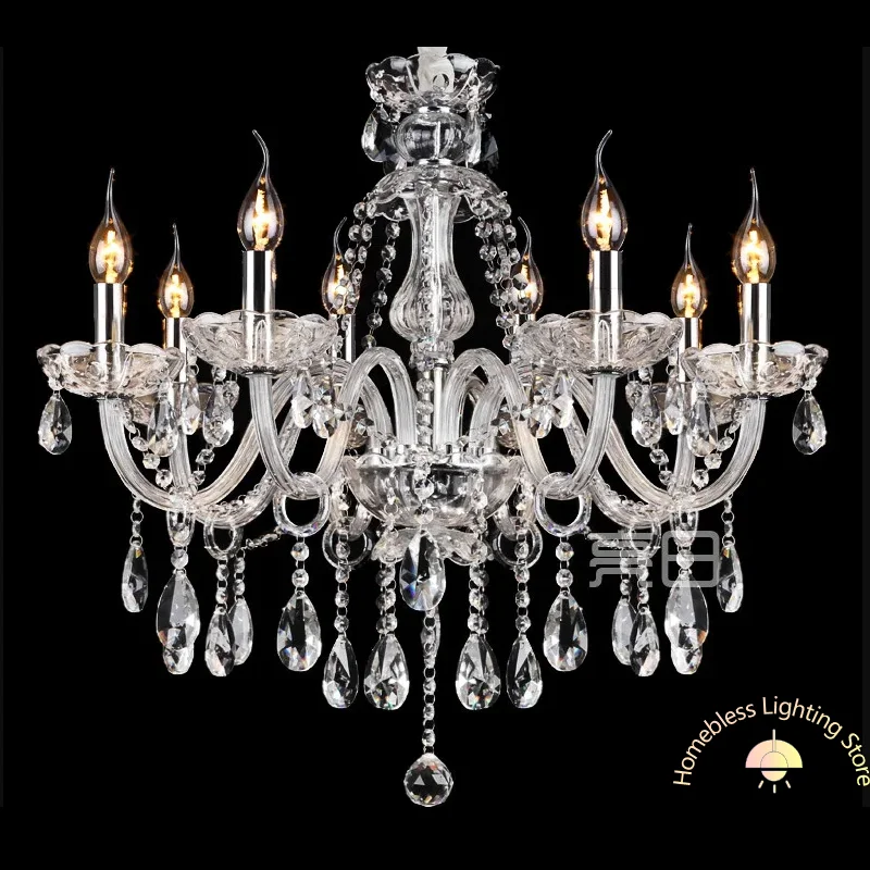 

Modern Crystal Chandeliers Lighting Home Lustre Fixtures Dining Room Bedroom Kitchen Luminaire Lamparas De techo E14 Bulb Holder