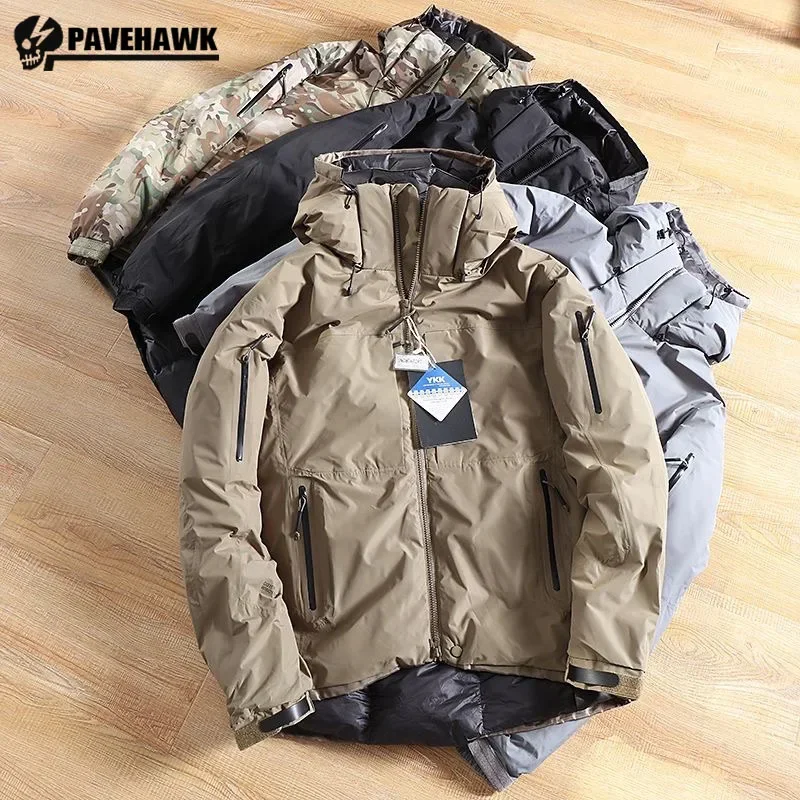 Lightweight Mens Hooded Snow Parkas Waterproof Windproof Brand Down Jacket High Quality Outdoors Cold-proof Thicken Coats 2023