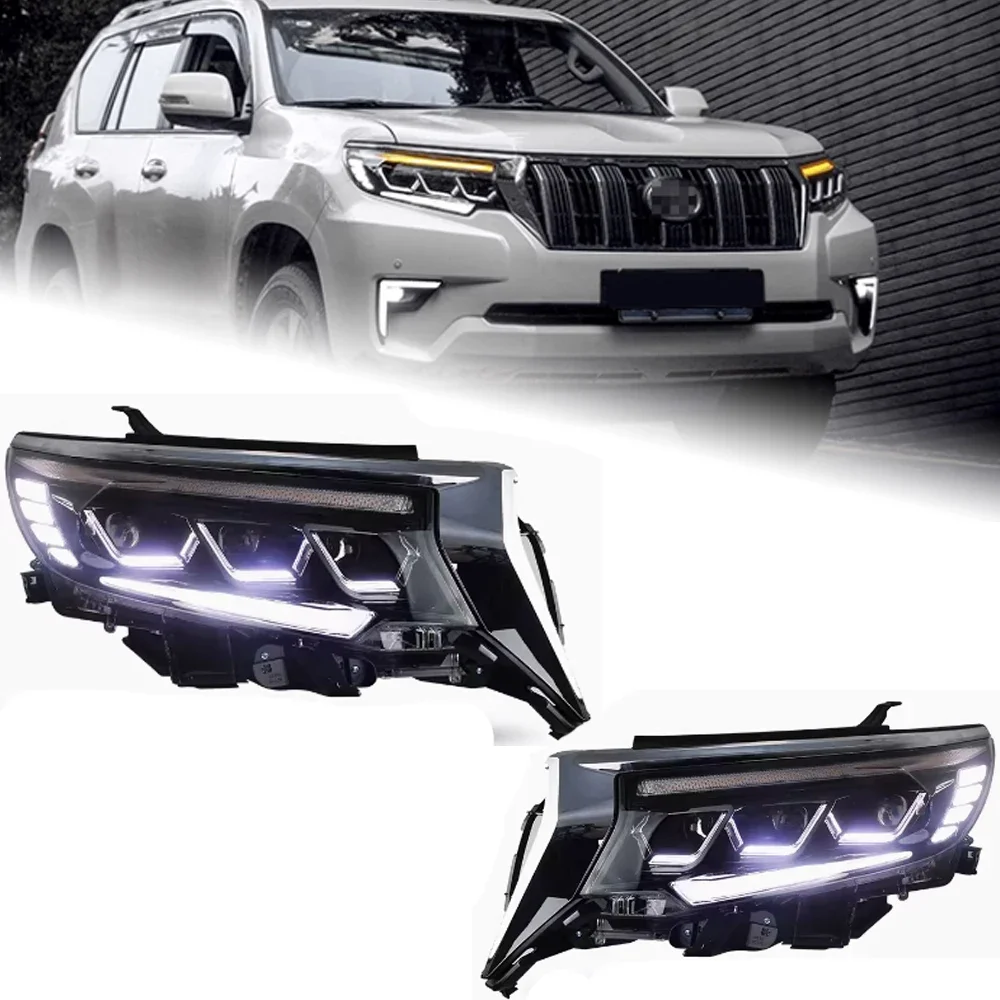 Car Lights For Toyota Prado Headlights 2018-2022 Prado LC150 LED Headlight Projector Lens DRL Automotive Accessories