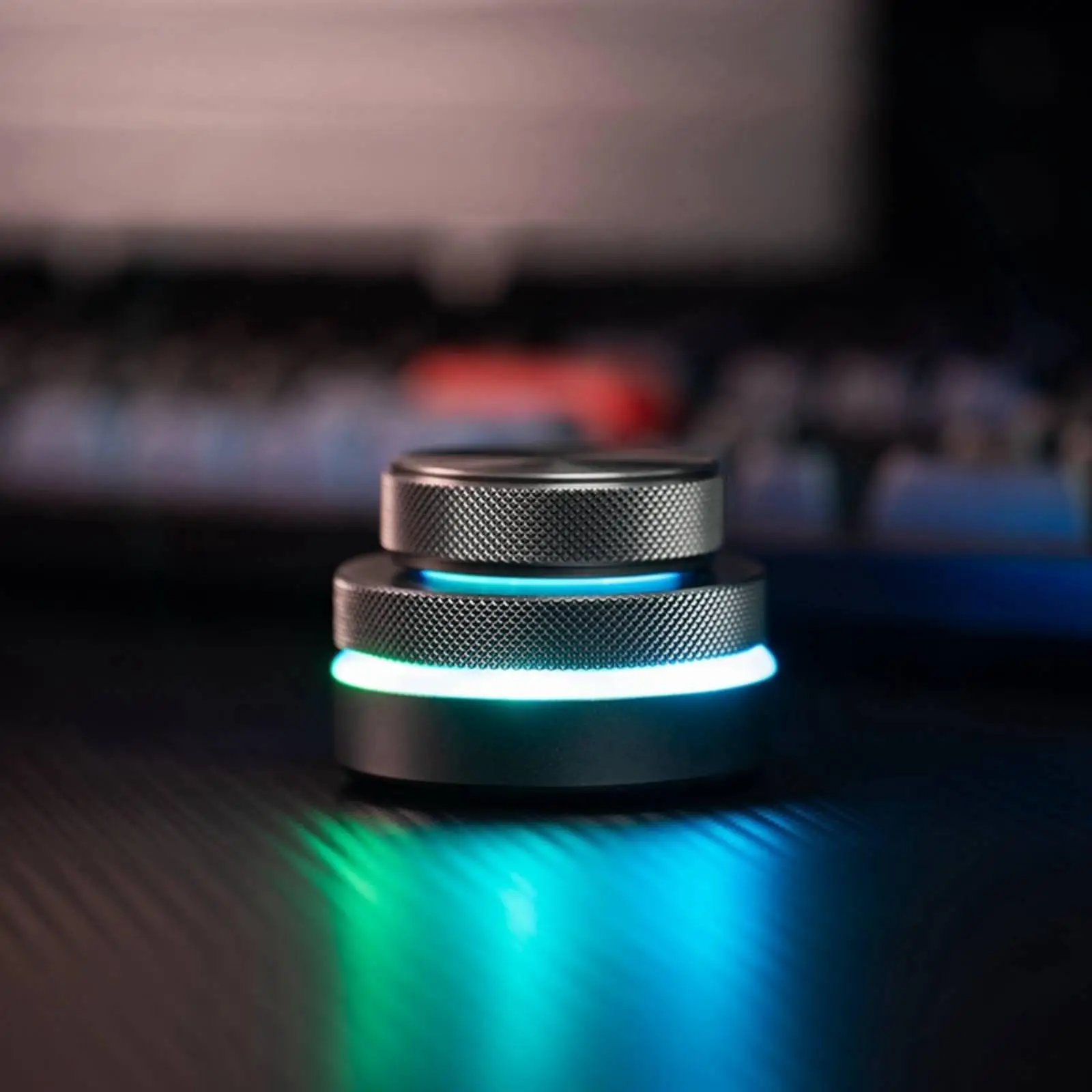 RGB Bluetooth Volume Knob Aluminum Keyboard Button Fast Control Dial for Computer Audio Gaming Desk