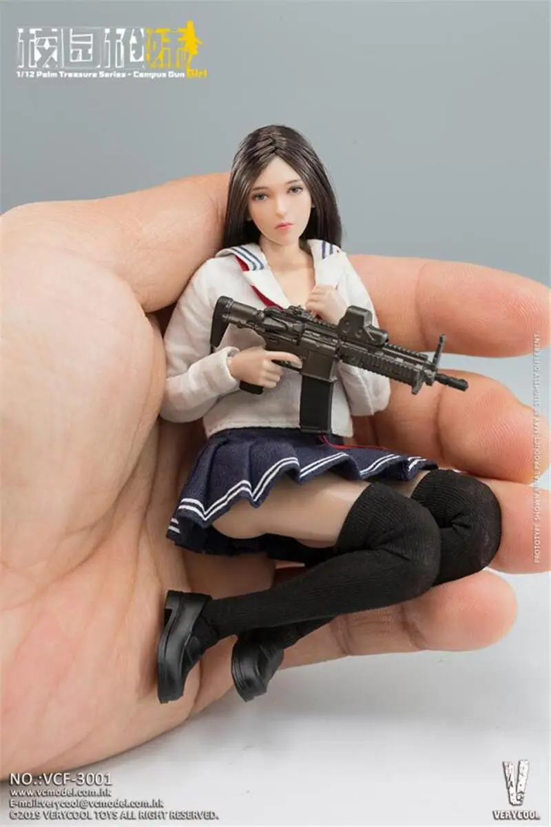 1/12 VERYCOOL VCF-3001 Zhangzhongbao Series Campus  Gun Girl Model Collection Figure Body Doll