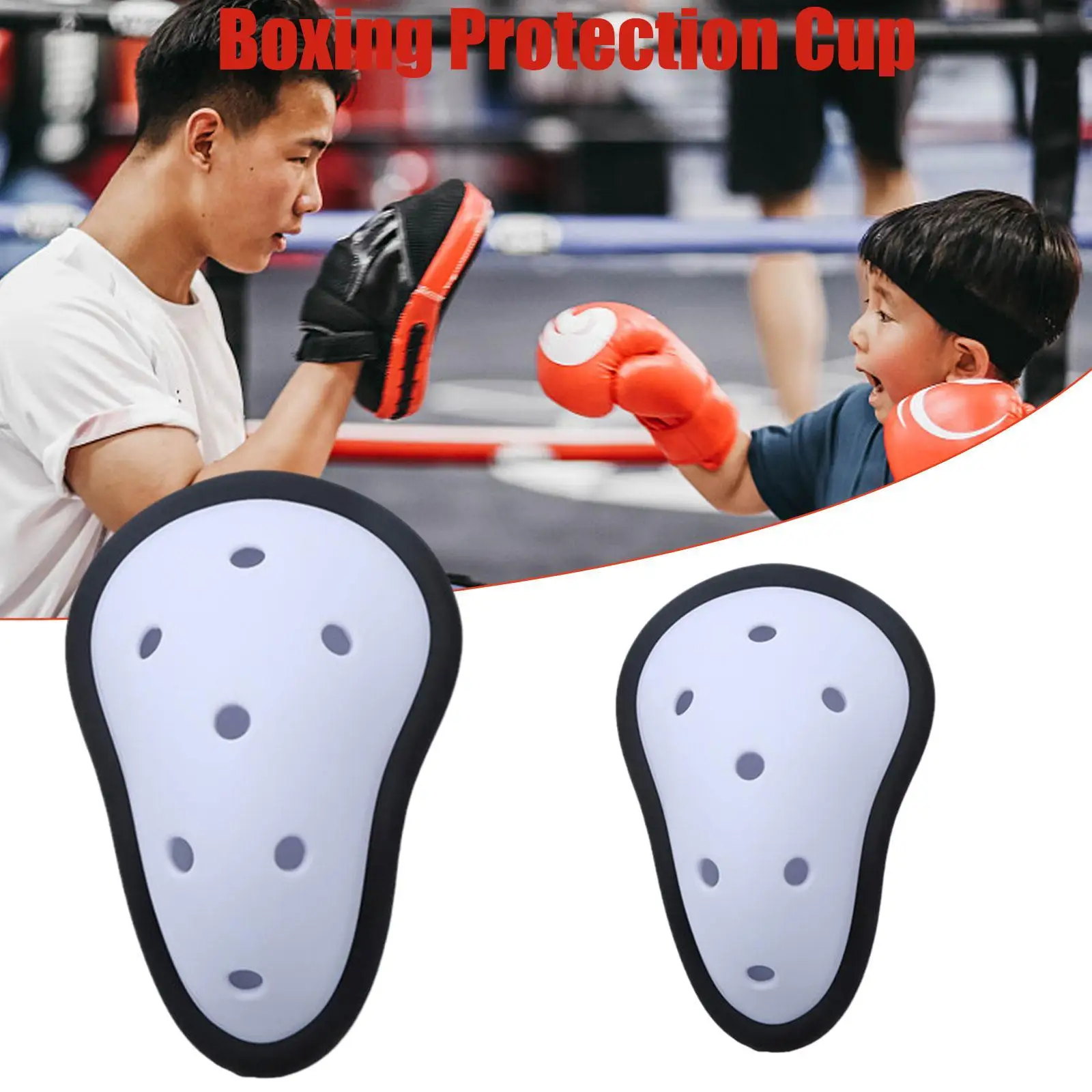 Football Crotch Protection Boys Men Sports Breathable Hollow Out Crotch Protector Guard Taekwondo Kick Boxing Protect