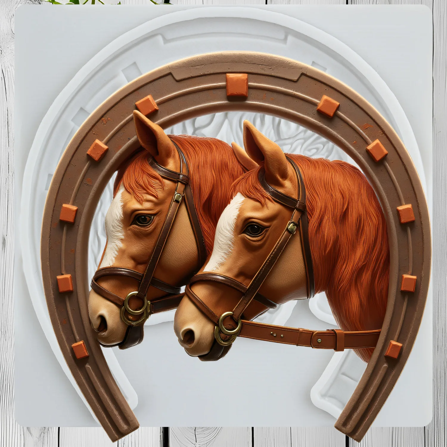 Moldes de silicona con cabeza de caballo, herramientas de decoración de pasteles con pezuña de herradura, decoración para magdalenas, artesanía de Chocolate, pasta de goma, arcilla polimérica