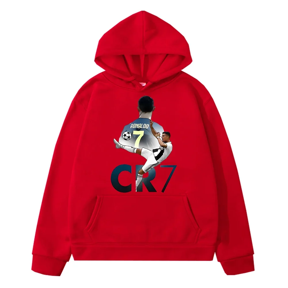 Football fan CR7 Ronaldo Printed Autumn Hoodies Fleece Sweatshirt boy y2k sudadera anime hoodie Bluey pullover kids clothes girl