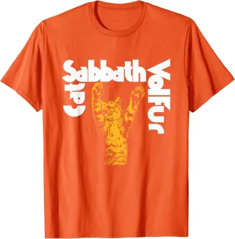 Cat Sabbath Lustiges Katzen-T-Shirt Y2k Kitty Dad Grafik-Bekleidung Humor Sarkastischer Witz Spruch-T-Shirt Weiche Baumwolle Kurzarm-Kleidung – Detail 14