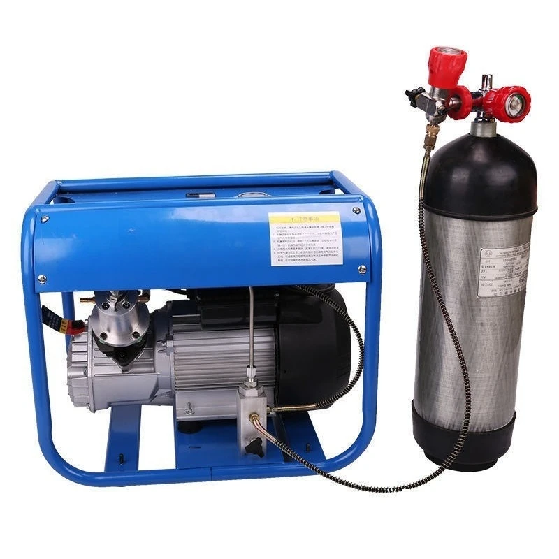 Double cylinder high pressure air pump 30mpa water-cooled high pressure air pump