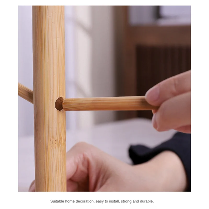 

J1UL1N Mug Water Cup Holder Tree Coffee Cup Tree Mug Holder Tree With 6 Hooks Natural Color