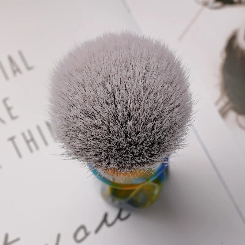 YAQI ليلة مرصعة بالنجوم جديد 28 مللي متر شعر صناعي للرجال فرشاة حلاقة مبللة مدمجة وخفيفة الوزن لرفيق ممتاز للرحلات