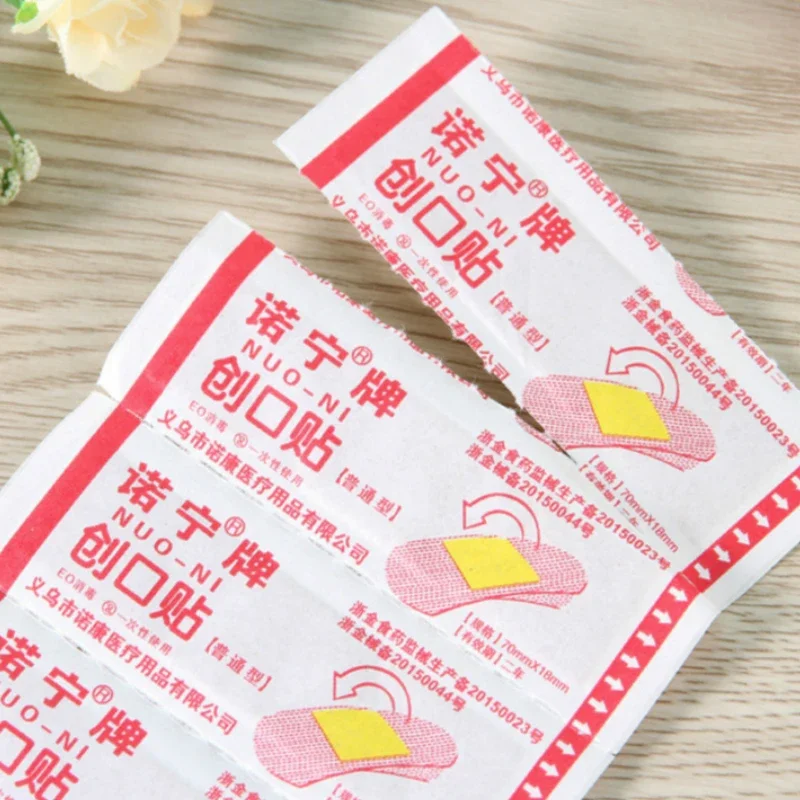 50 Pcs/pack Waterproof First Aid Wound Plast Breathable  Adhesive Bandage Children's Wound Band Aid Sticking Patch Strips