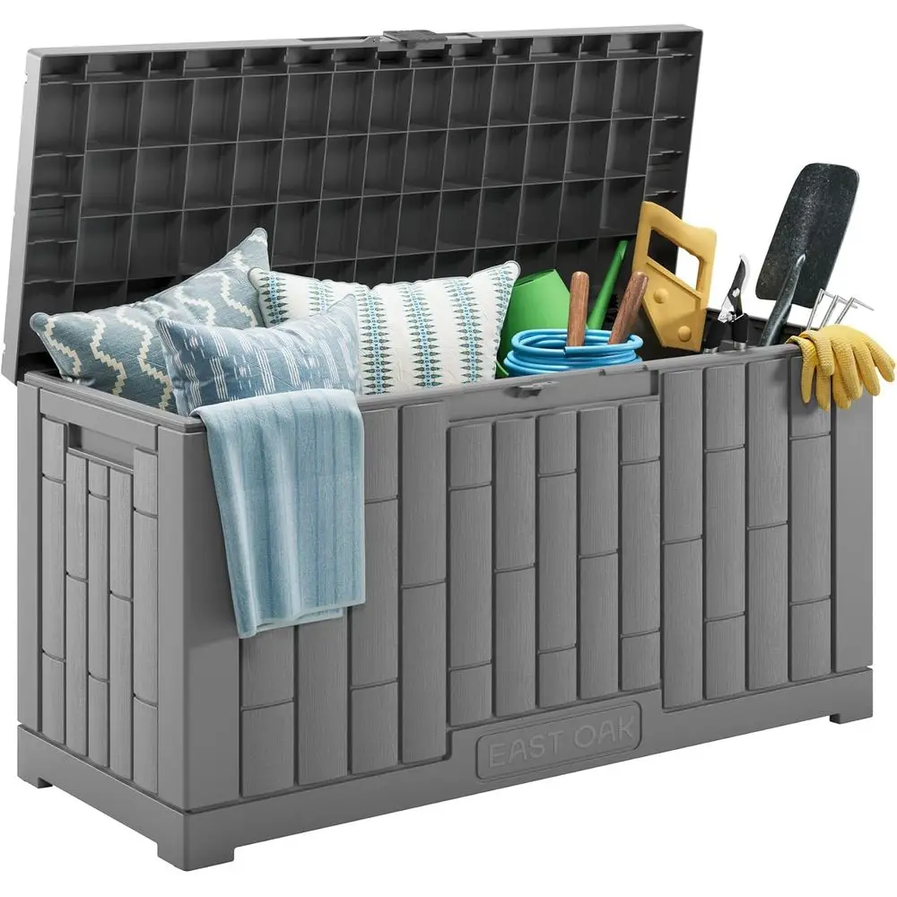 

60 Gallon Weather-Resistant Outdoor Storage Box for Patio Cushions, Garden Tools, and More