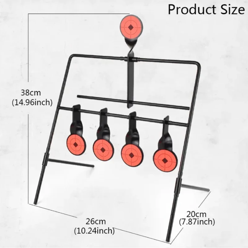 5 Targets Self Resetting Spinning Air Gun Rifle Shooting Metal Target Set For Sports Entertainment Gun Rifle Metal Target Set view 6