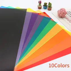 Transparent PVC Sheet For Photography Flash Color Filter Gel Film Colour Acetate A4 Clear Film Plastic Sheet 0.3mm Thickness DIY