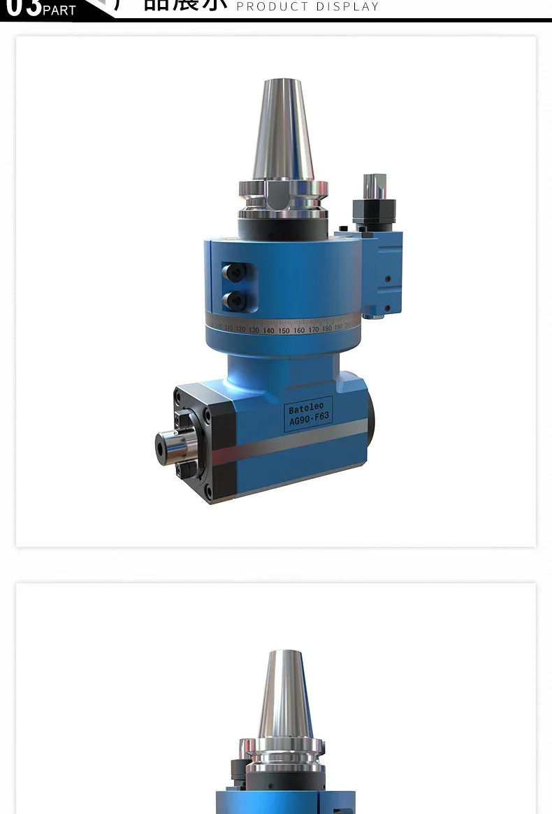 Winkelkopf, seitlicher Fräskopf AG90-ER25
