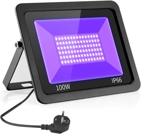 395nm UV Flood Light 30W 50W 100W Outdoor Floodlight Ultraviolet Fluorescent Stage Lamp IP66 Waterproof 85V-240V For Disco Party