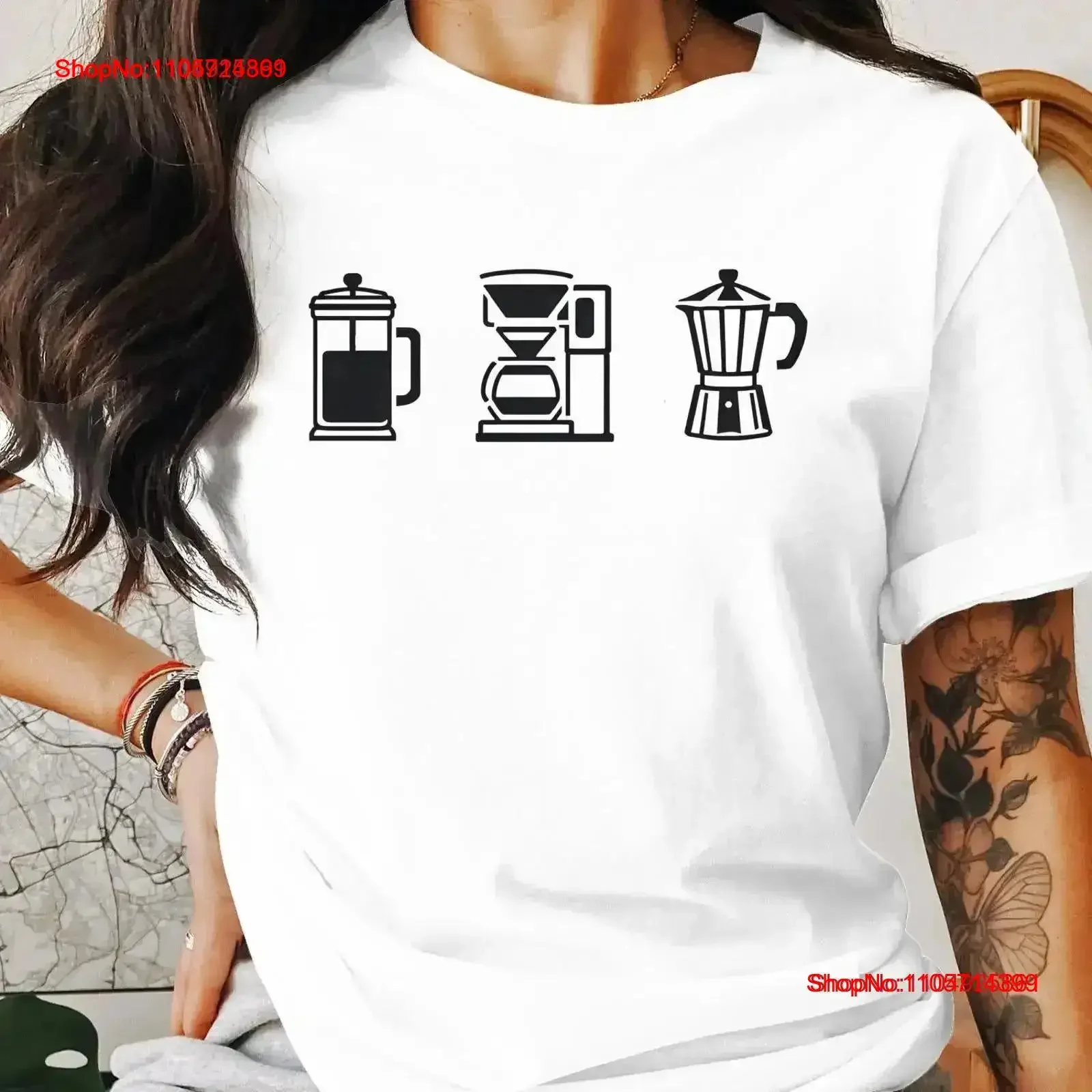 Coffee Lover T Shirt French Press Grinder Espresso Maker Perfect for Baristas Casual Wear Enthusiast vintage Washed Versatile