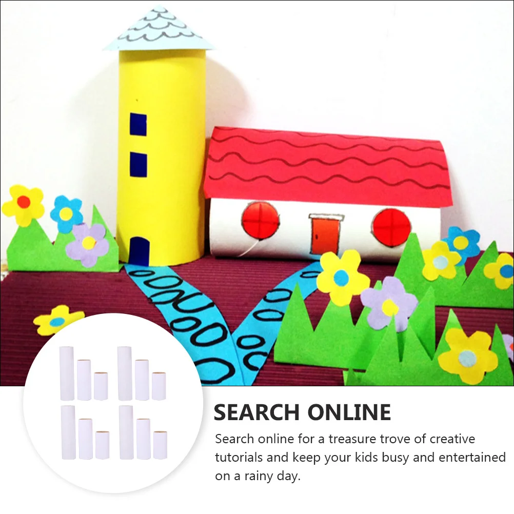 

12Pcs DIY Craft Rolls Round Cardboard Tubes for Kids Handmade Paper Rolls for School Craft Projects and Art Activities