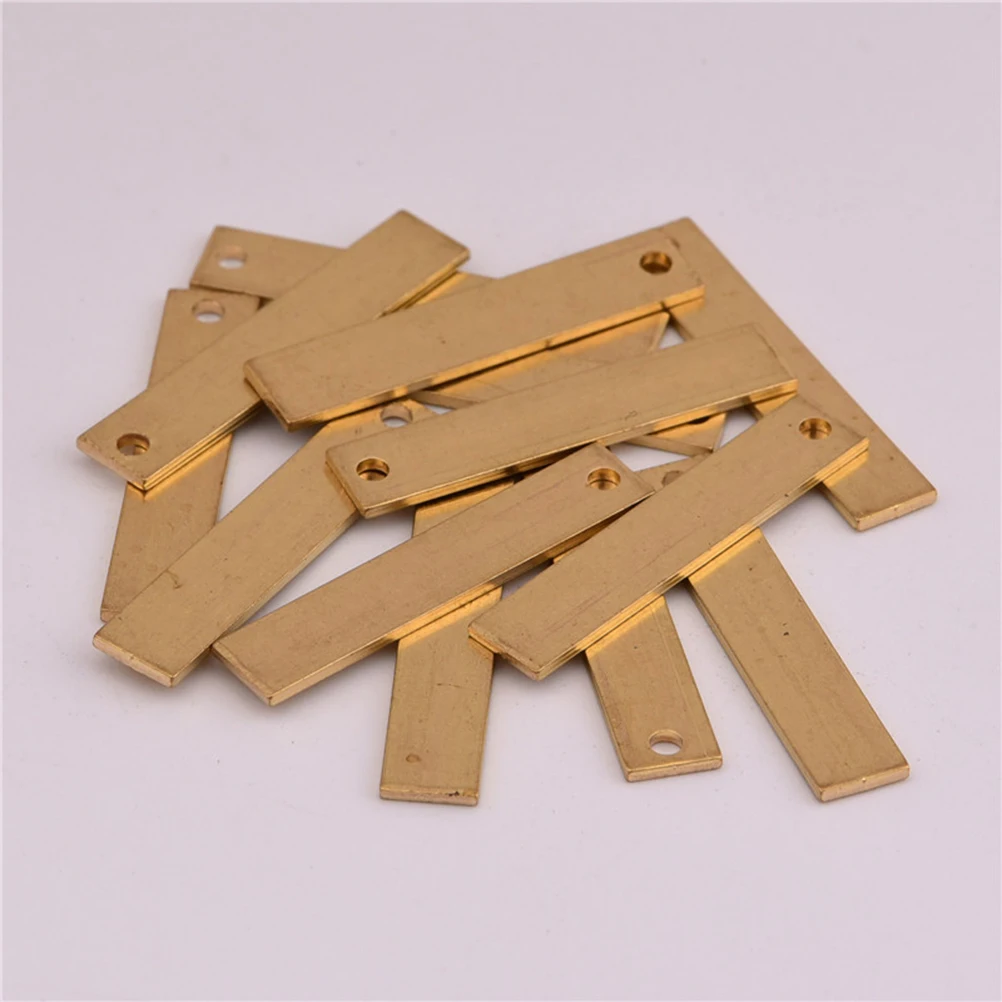 

50pcs Copper Sheet Pendant DIY Jewelry Making Accessories Handmade Tags Labels Charm Pendants Craft Supplies Stylish Design