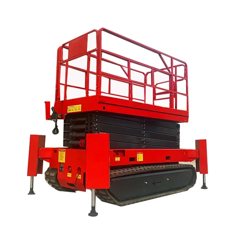 Customized 900KG Hydraulic Scissor Platform, Mobile Lifter with Casters for Garage Equipment Servicing