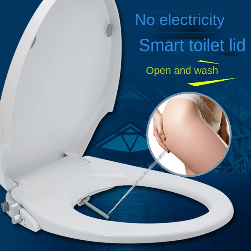 No Electric Flush Toilet Cover Toilet Spray Body Washer Women Wash Buttocks Buttocks Wash Simple Smart Seat No Electricity