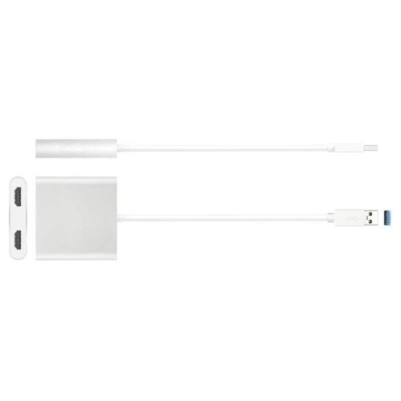 External USB 3.0 Graphics Card Dual HDMI Output Multi-Screen Display Adapter for Laptop PC