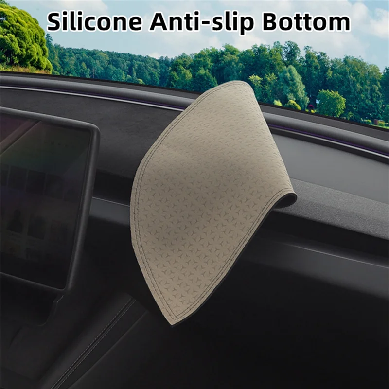 

Для Tesla Model 3 Highland 2024, крышка приборной панели + нескользящий коврик на заднее окно, замшевая подставка для приборной панели, черные автомобильные принадлежности, 2 шт.